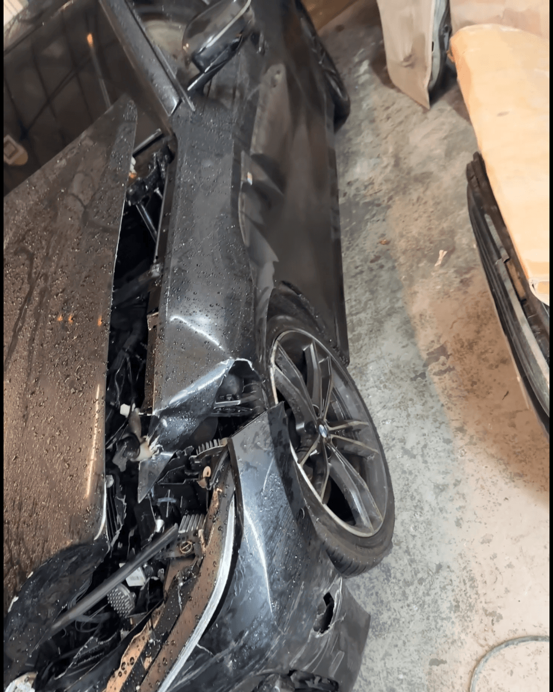 Front-end collision repair - before