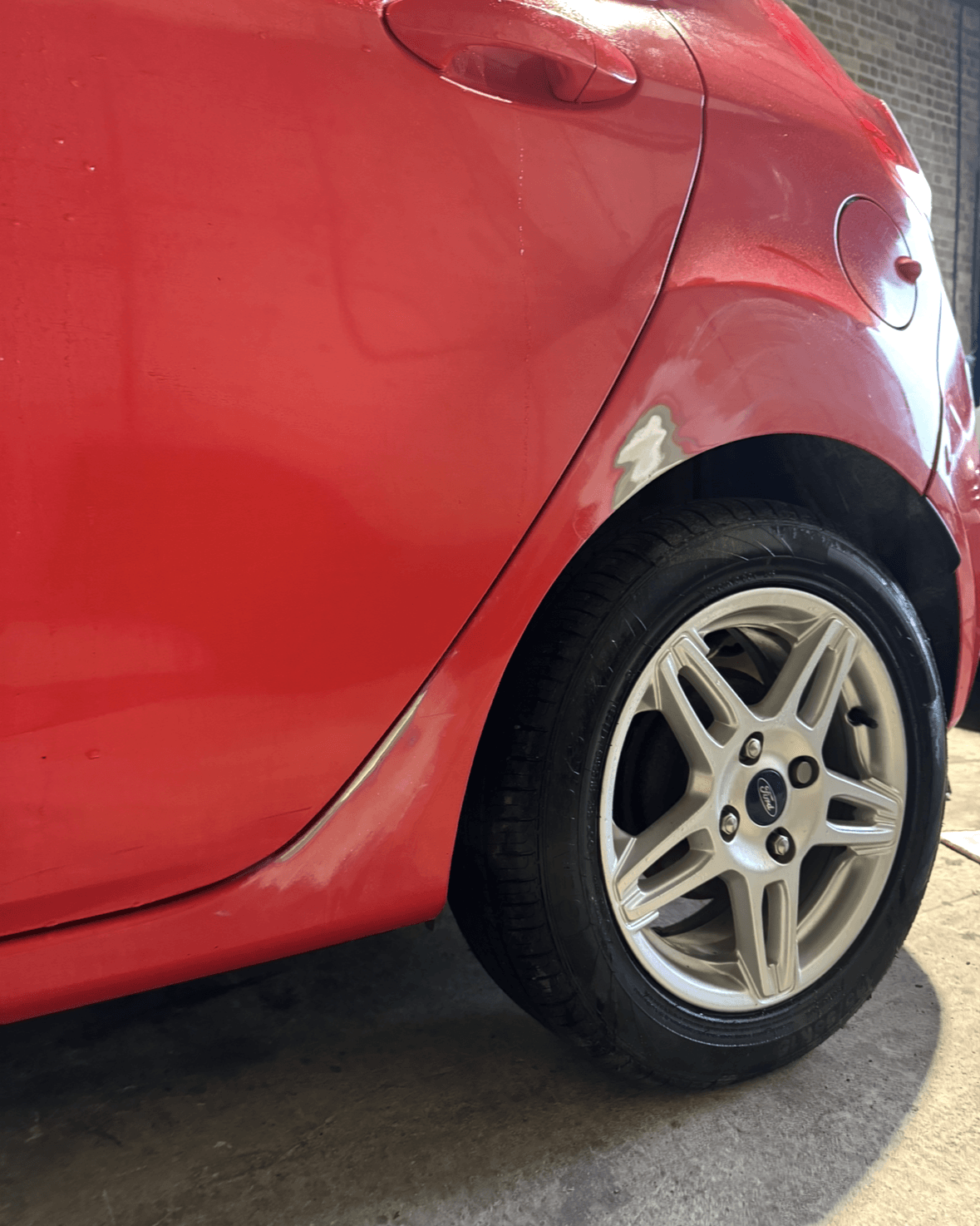 Rear quarter panel repair - before