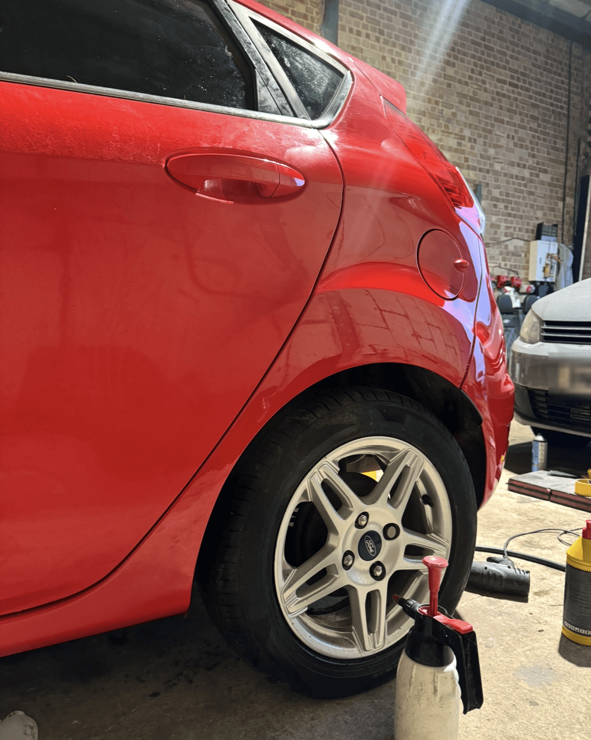 Rear quarter panel after repair