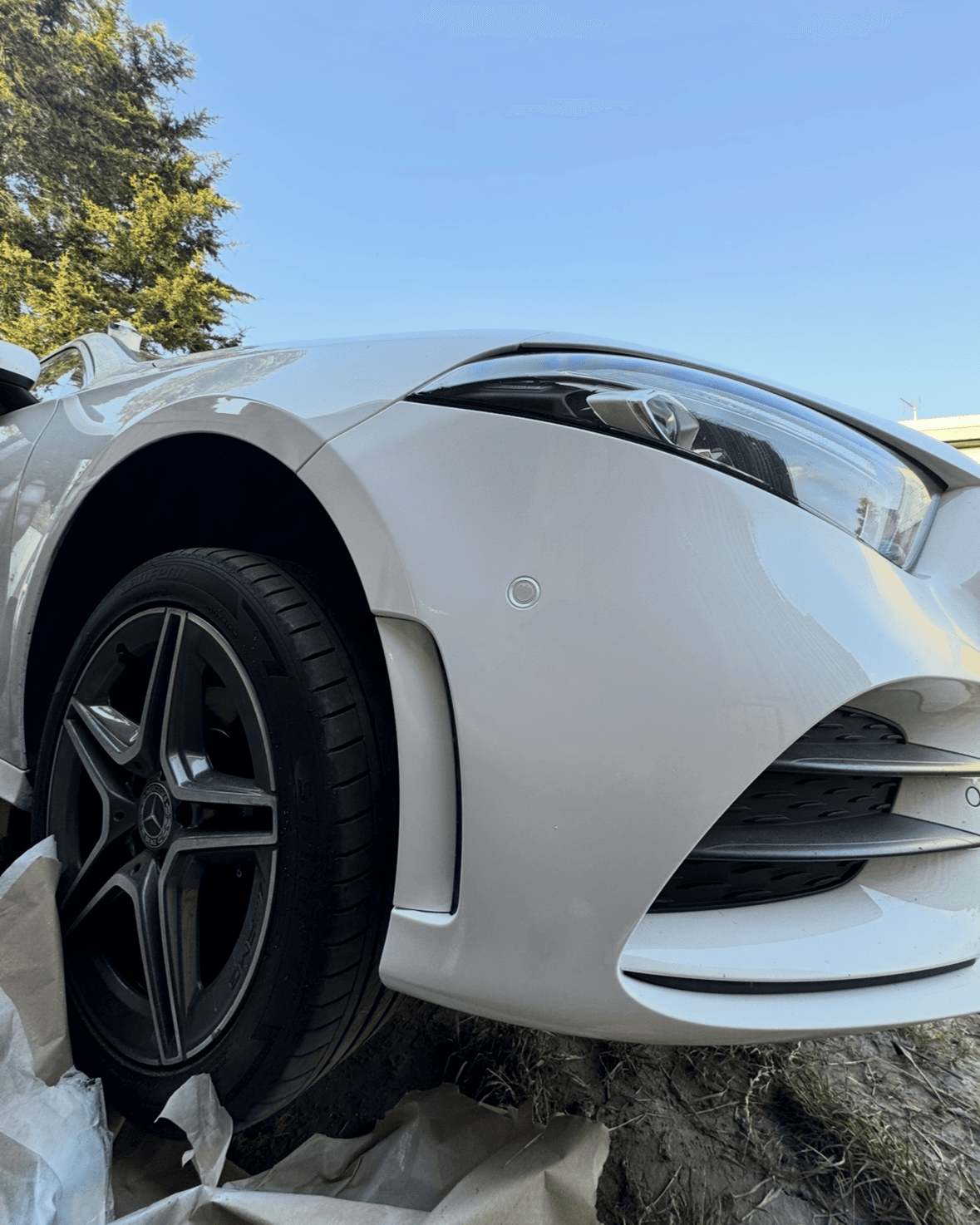 Front bumper after crack repair