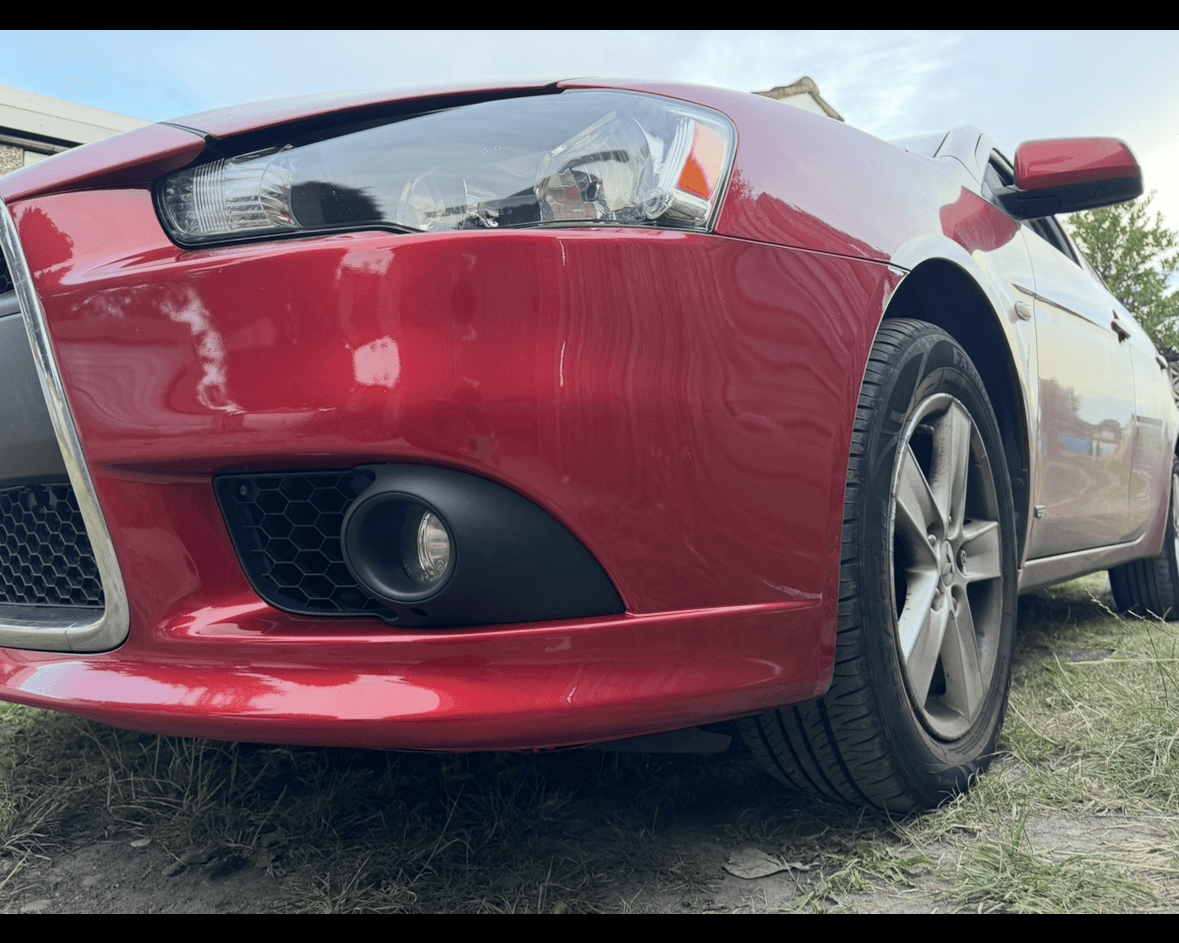 Front bumper scuff repair - after